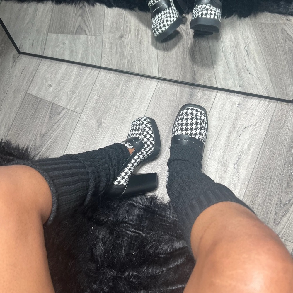 Houndstooth School Girl Loafers